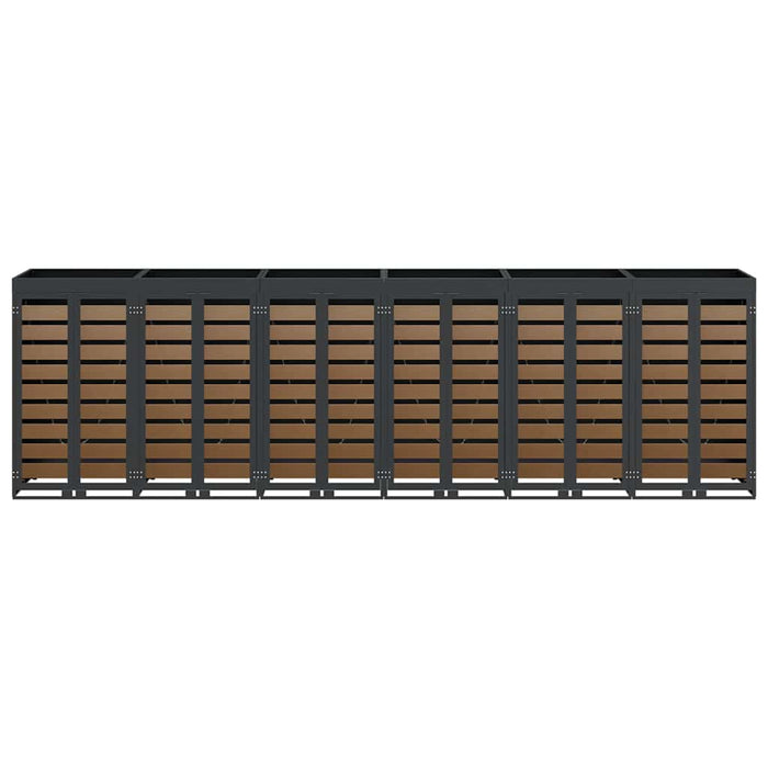 Contenitore per Rifiuti per 3 Bidoni Antracite 3394777