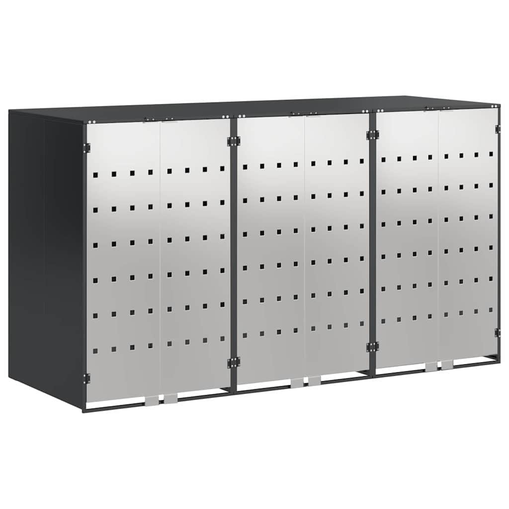 Contenitore per Rifiuti per 3 Bidoni Antracite 3394779