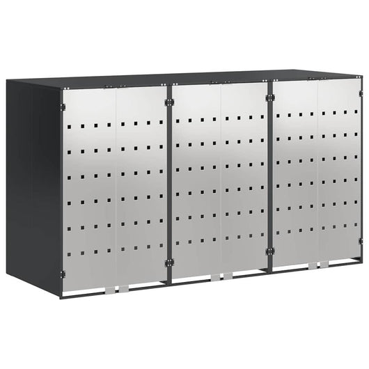 Contenitore per Rifiuti per 3 Bidoni Antracite 3394779