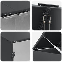 Contenitore per Rifiuti per 3 Bidoni Antracite 3394780