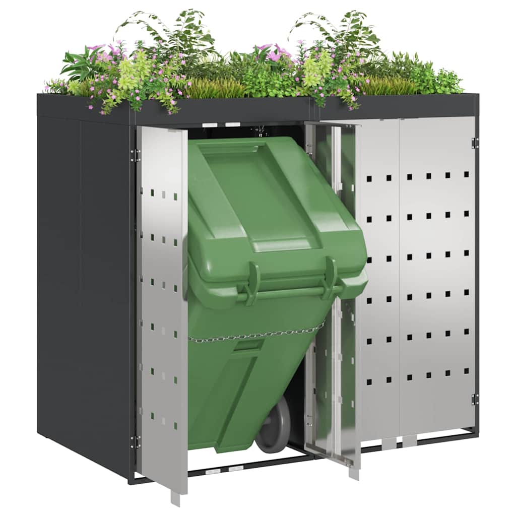 Contenitore per Rifiuti per 3 Bidoni Antracite 3394783