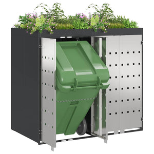 Contenitore per Rifiuti per 3 Bidoni Antracite 3394783