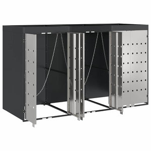 Contenitore per Rifiuti per 3 Bidoni Antracite 3394784