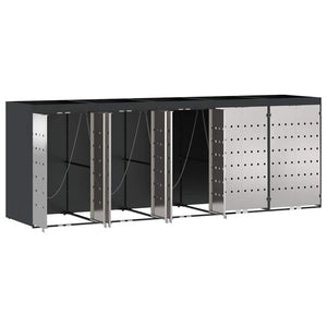 Contenitore per Rifiuti per 3 Bidoni Antracite 3394786