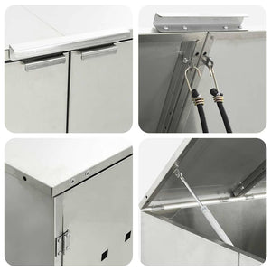 Contenitore per Rifiuti per 3 Bidoni Argento 3394789