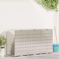 Contenitore per Rifiuti per 3 Bidoni Argento 3394789