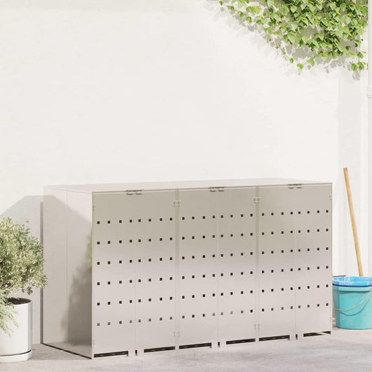 Contenitore per Rifiuti per 3 Bidoni Argento 3394789