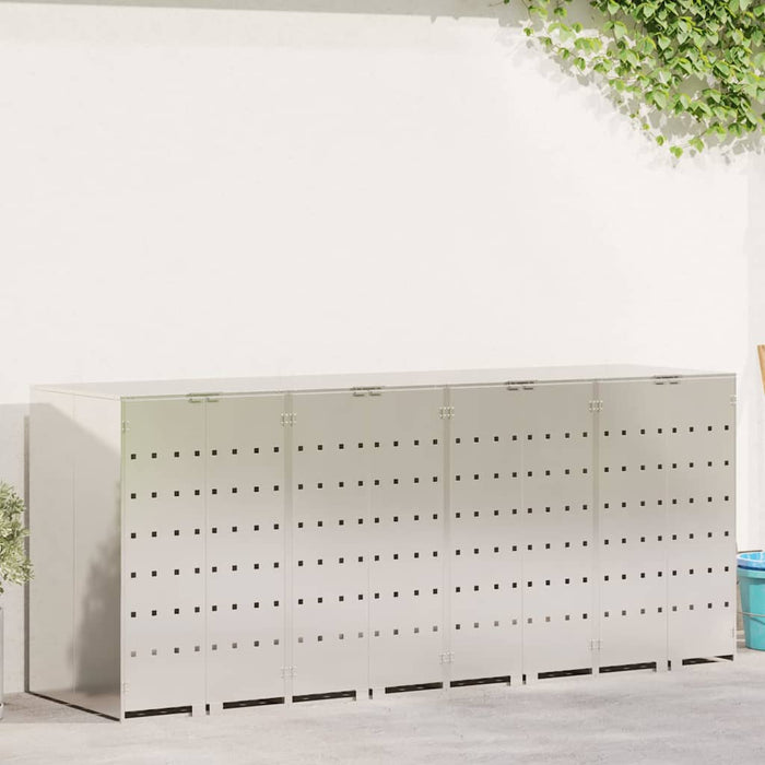 Contenitore per Rifiuti per 3 Bidoni Argento 3394790