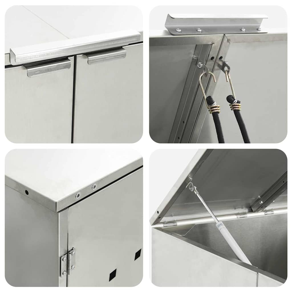 Contenitore per Rifiuti per 3 Bidoni Argento 3394792