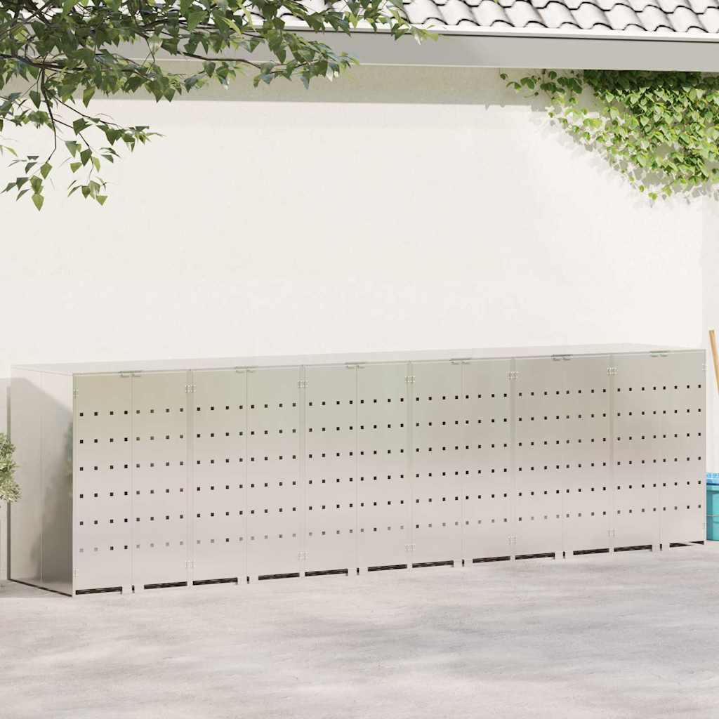 Contenitore per Rifiuti per 3 Bidoni Argento 3394792