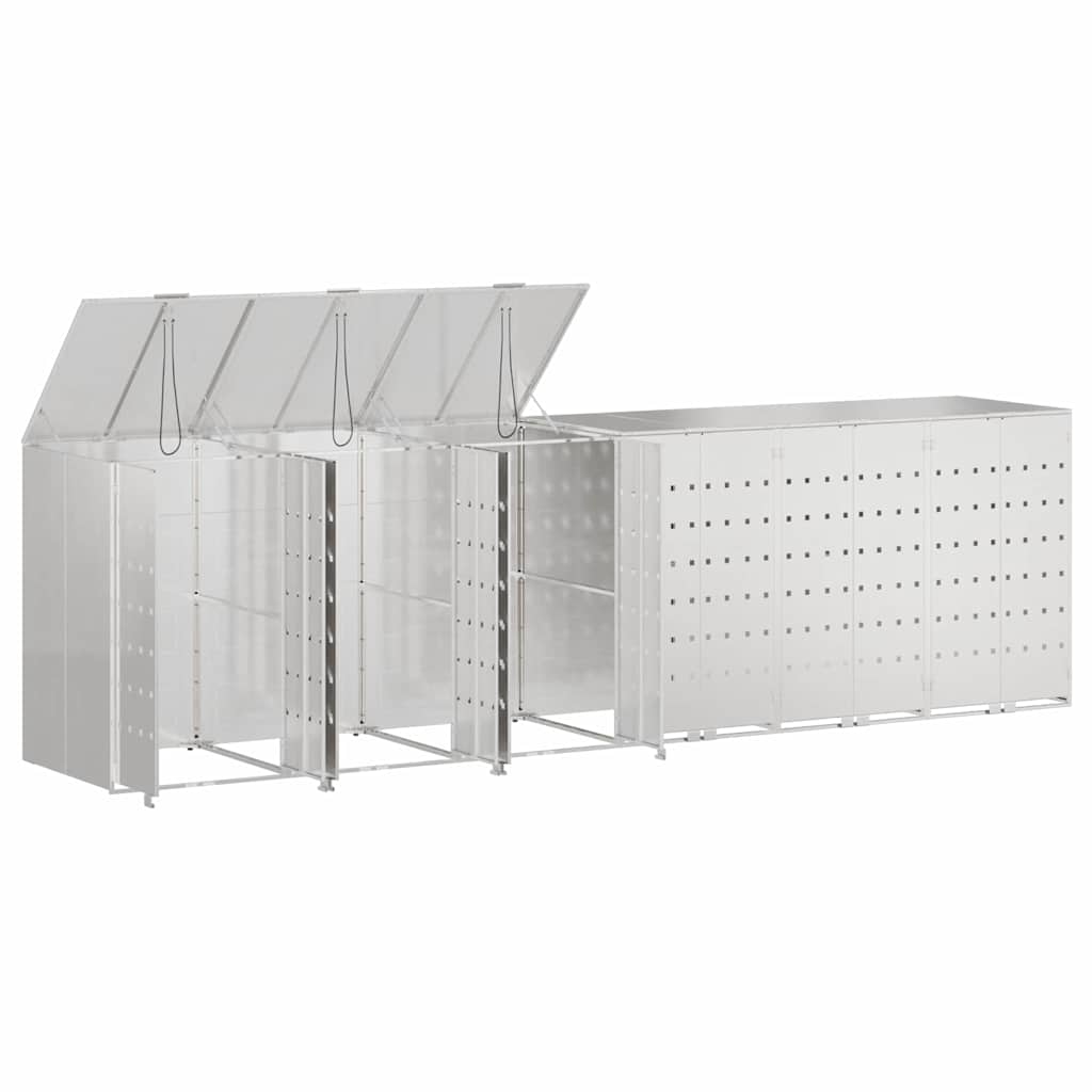 Contenitore per Rifiuti per 3 Bidoni Argento 3394792