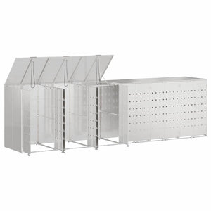 Contenitore per Rifiuti per 3 Bidoni Argento 3394792