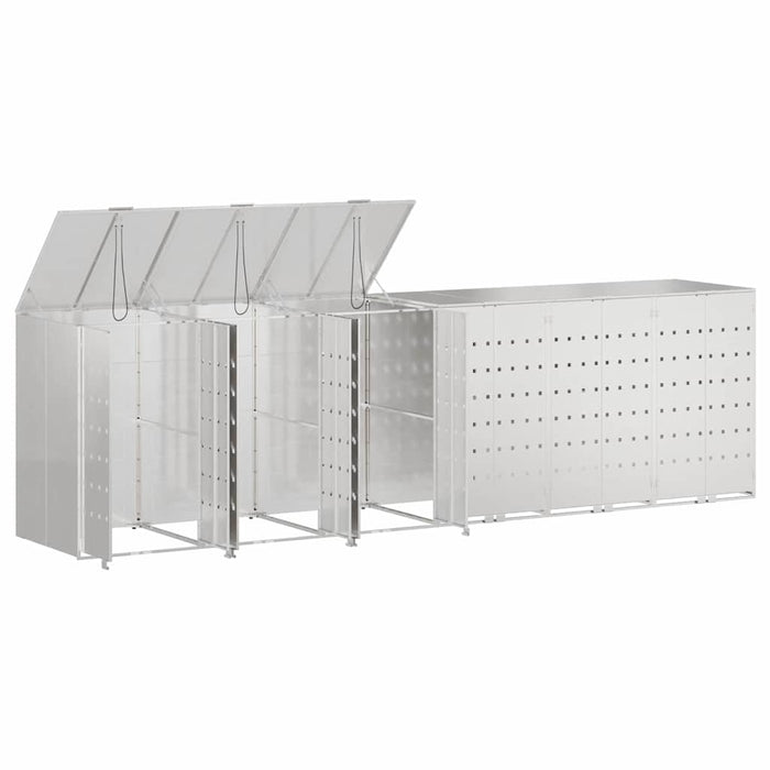 Contenitore per Rifiuti per 3 Bidoni Argento 3394792