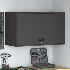 Armadio a muro per garage Nero 90 x 40 x 53 cm 883260