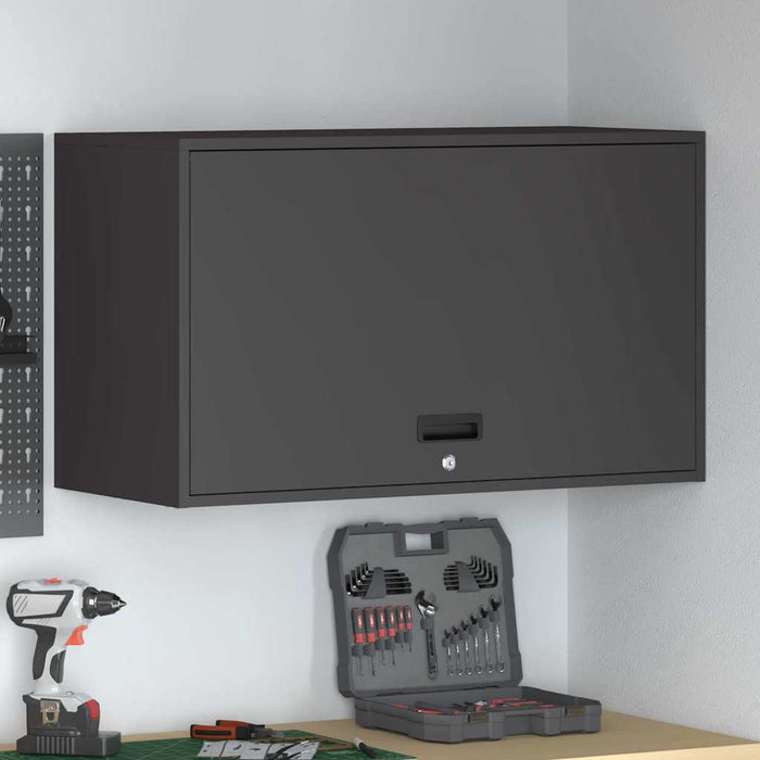 Armadio a muro per garage Nero 90 x 40 x 53 cm 883260