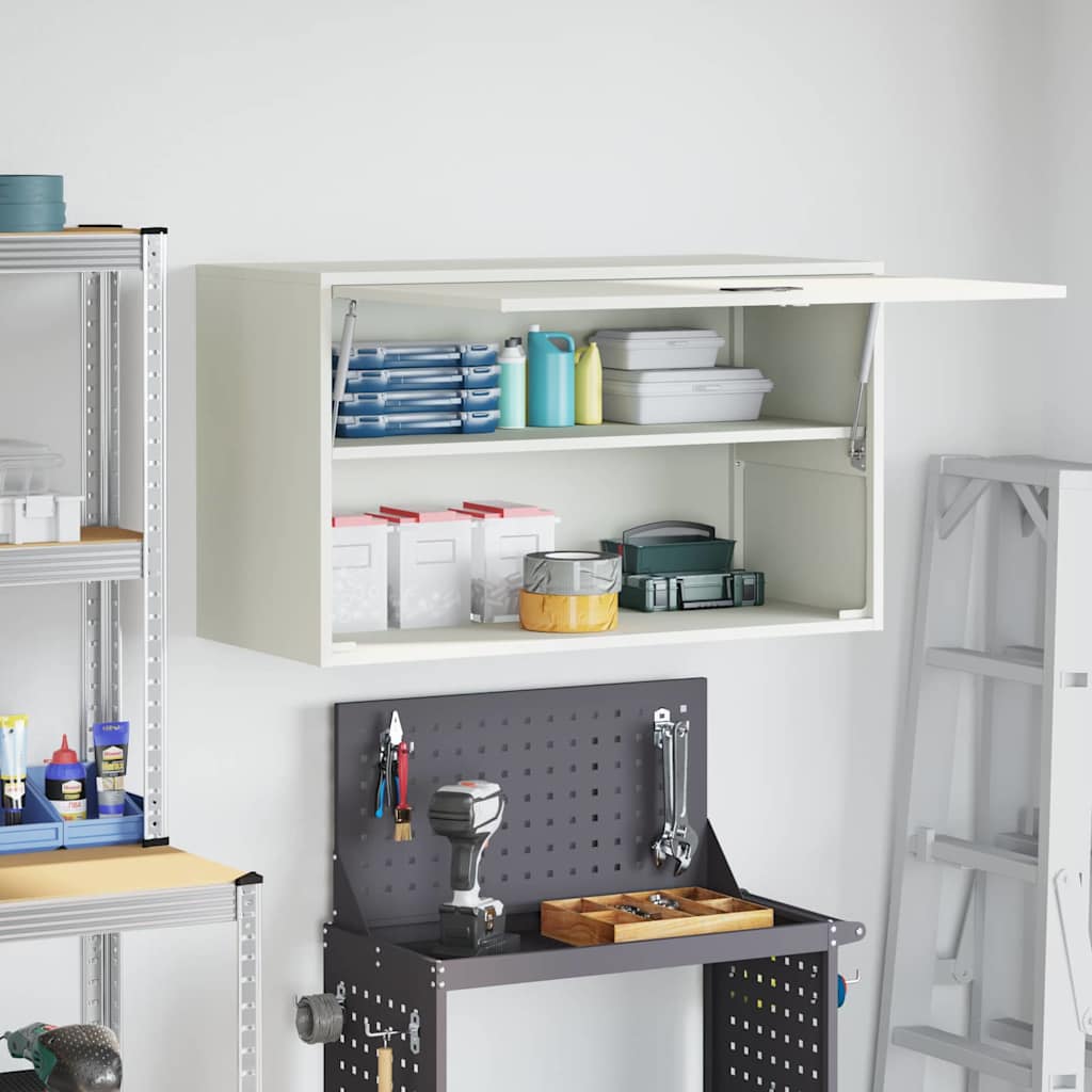 Armadio a muro per garage Bianco 90 x 40 x 53 cm 883261