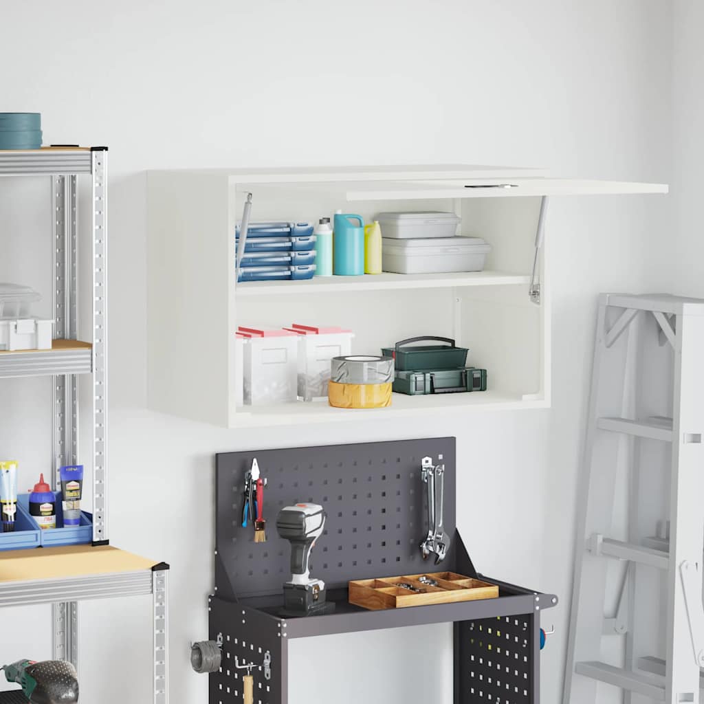Armadio a muro per garage Bianco 80 x 40 x 53 cm 883265