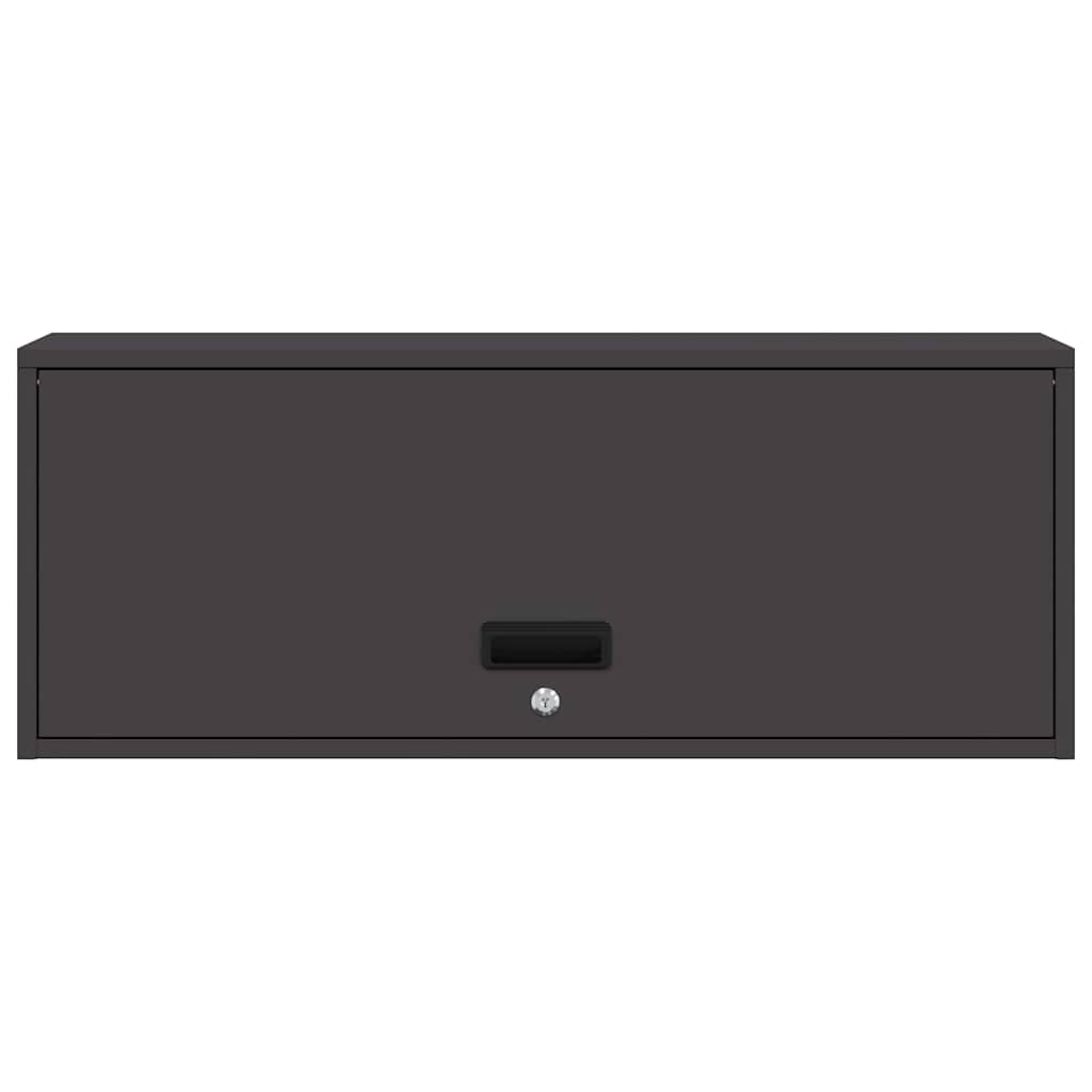 Armadio a muro per garage Nero 90 x 33 x 35 cm 883272