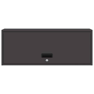 Armadio a muro per garage Nero 90 x 33 x 35 cm 883272