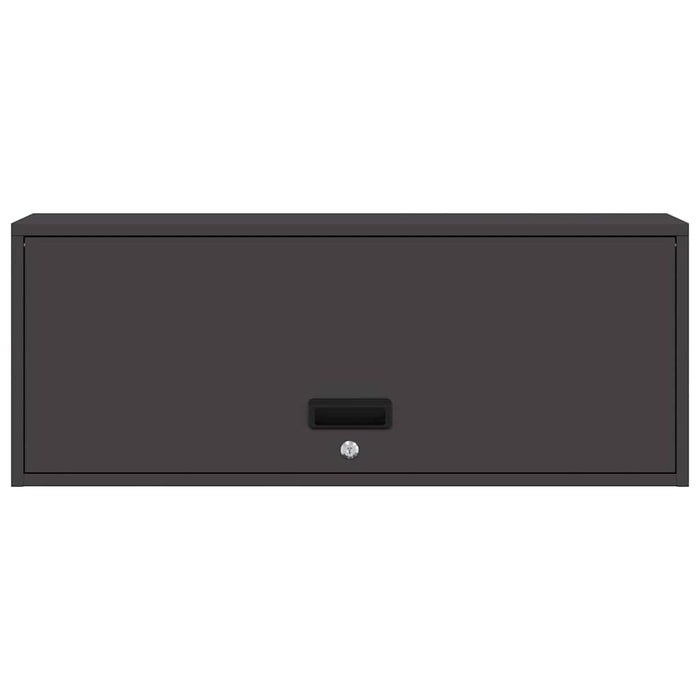 Armadio a muro per garage Nero 90 x 33 x 35 cm 883272