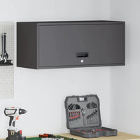 Armadio a muro per garage Nero 80 x 33 x 35 cm 883276