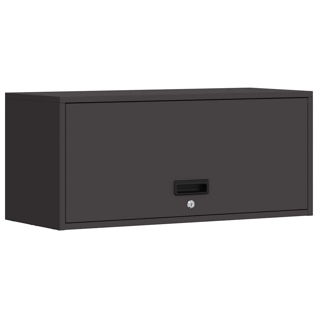 Armadio a muro per garage Nero 80 x 33 x 35 cm 883276