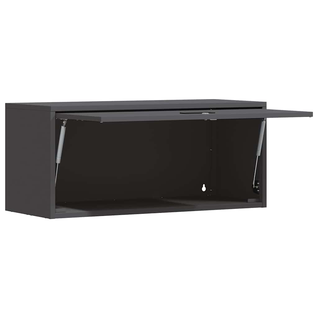 Armadio a muro per garage Nero 80 x 33 x 35 cm 883276