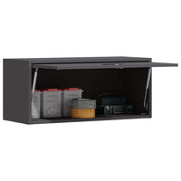 Armadio a muro per garage Nero 80 x 33 x 35 cm 883276