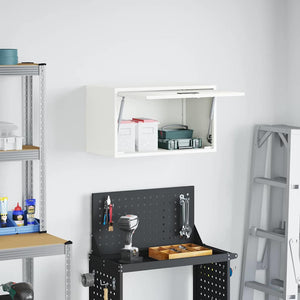 Armadio a muro per garage Bianco 60 x 33 x 35 cm 883281