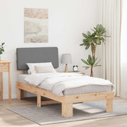 Letto con Testiera Rivestita Grigio chiaro 90 x 200 cm 877374