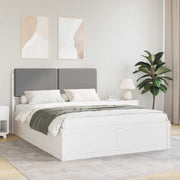 Letto con Testiera Rivestita Grigio chiaro 160 x 200 cm 877404