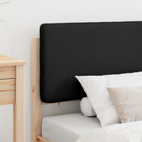 Letto con Testiera Rivestita-Struttura Letto con Testiera Nero 100 x 200 cm Pino massello 880537