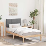 Letto con Testiera Rivestita Grigio chiaro 90 x 190 cm 878014