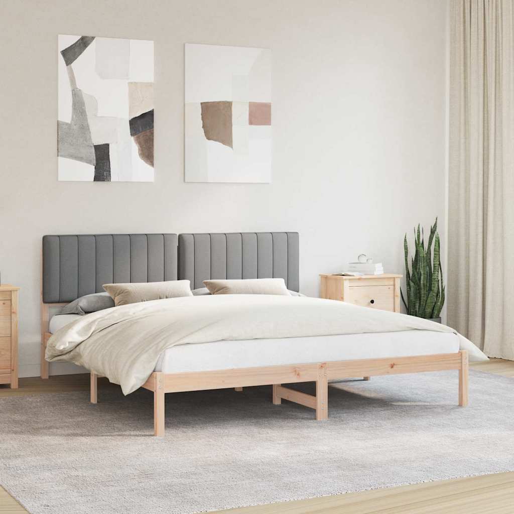 Letto con Testiera Rivestita Grigio chiaro 180 x 200 cm 878029