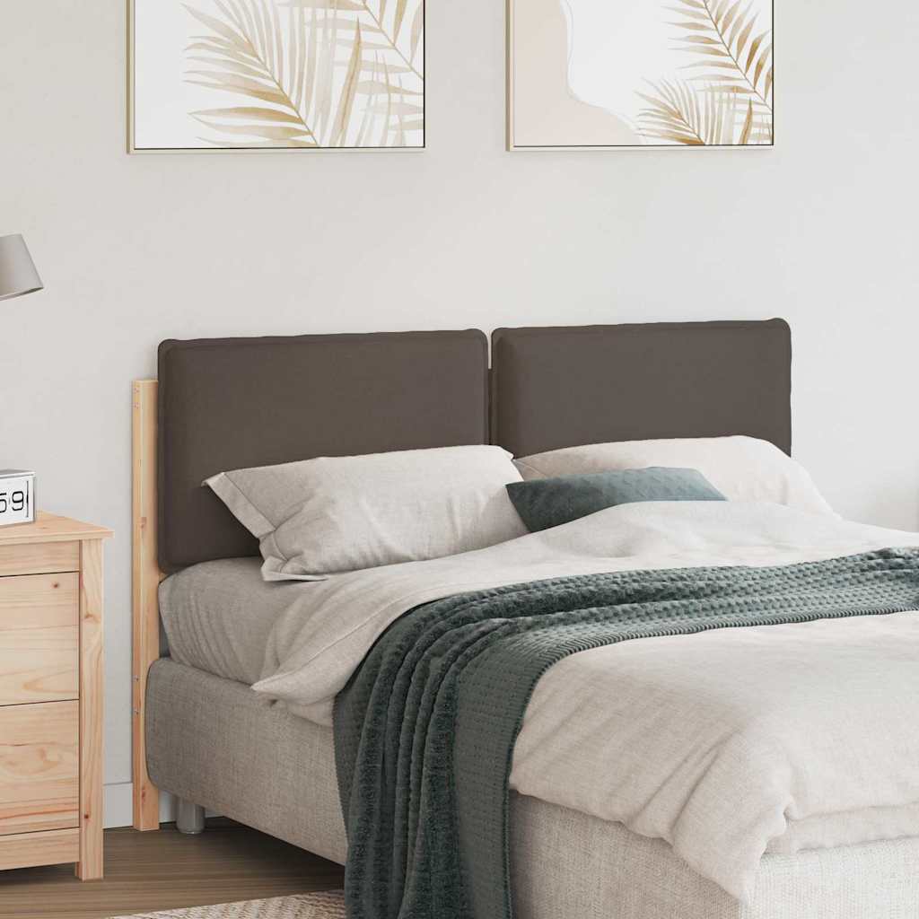 Testiera imbottita con testiera Grigio Naturale e Chiaro 150 cm 880011
