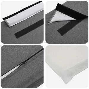 Testiera imbottita con testiera Grigio Naturale e Chiaro 100 cm 880028