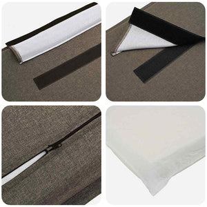 Testiera imbottita con testiera Grigio Naturale e Chiaro 100 cm 880031