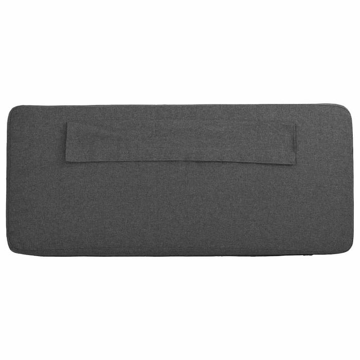 Testiera imbottita Marrone e grigio scuro 150 cm Pino massello 880064