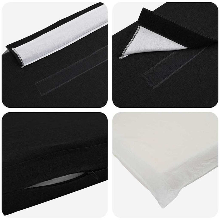 Testiera imbottita Marrone e Nero 150 cm Pino massello 880065