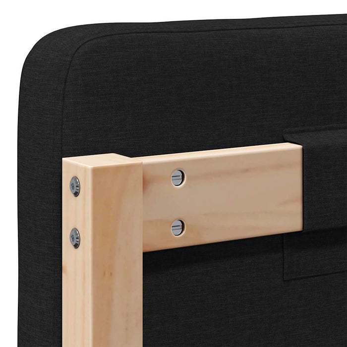 Testiera imbottita Marrone e Nero 150 cm Pino massello 880065