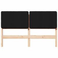 Testiera imbottita Marrone e Nero 150 cm Pino massello 880065