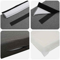 Testiera imbottita Marrone e Grigio Chiaro 80 cm Pino massello 880093