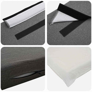 Testiera imbottita Marrone e Grigio Chiaro 80 cm Pino massello 880093