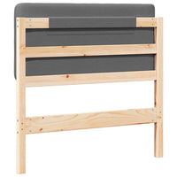 Testiera imbottita Marrone e Grigio Chiaro 80 cm Pino massello 880093