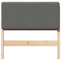 Testiera imbottita Marrone e Grigio Chiaro 80 cm Pino massello 880093