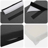 Testiera imbottita Marrone e grigio scuro 80 cm Pino massello 880094