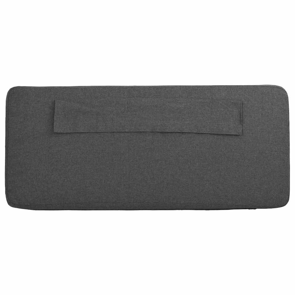 Testiera imbottita Marrone e grigio scuro 80 cm Pino massello 880094