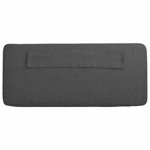 Testiera imbottita Marrone e grigio scuro 80 cm Pino massello 880094