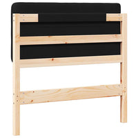 Testiera imbottita Marrone e Nero 80 cm Pino massello 880095