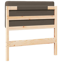 Testiera imbottita Marrone e taupe 80 cm Pino massello 880096